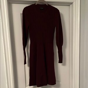 Club Monaco Burgundy Knit Dress